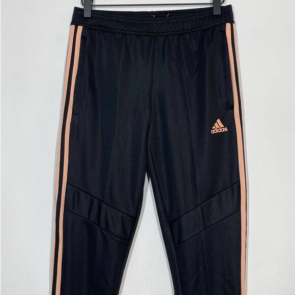 Adidas Sweatpants Black Pink Striped Logo Athletic Training Pants Size XS - Picture 3 of 11